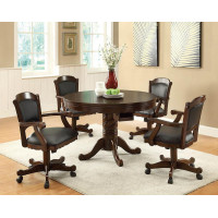 Coaster Furniture 100872 Turk Game Chair with Casters Black and Tobacco